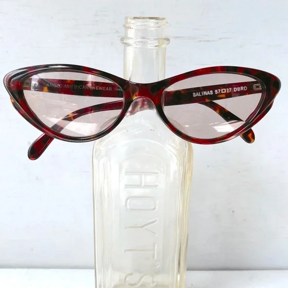 Anglo American Optical Vintage Cat Eye Eyewear Red End of Day Tortoise 'SALINAS' - Picture 11 of 16
